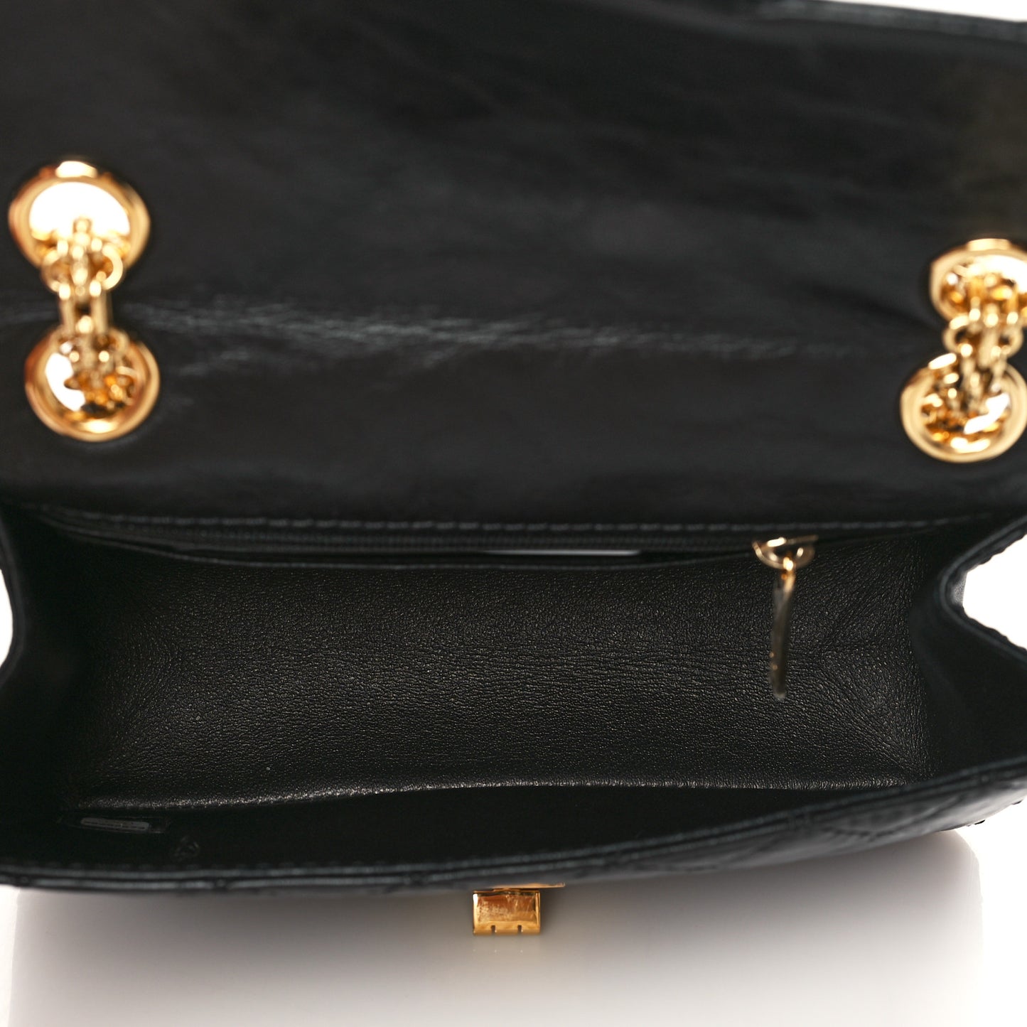 Aged Calfskin Quilted 2.55 Reissue Mini Flap Black