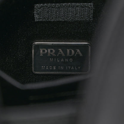 Prada Satin Raso Shoulder Bag Black 8 of 10