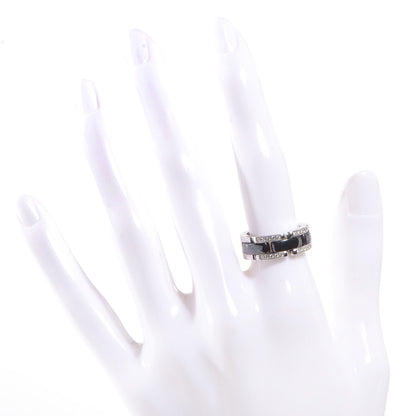 Chanel 18k White Gold Diamond Ceramic Ultra Ring Black Medium 5.75 2 of 6