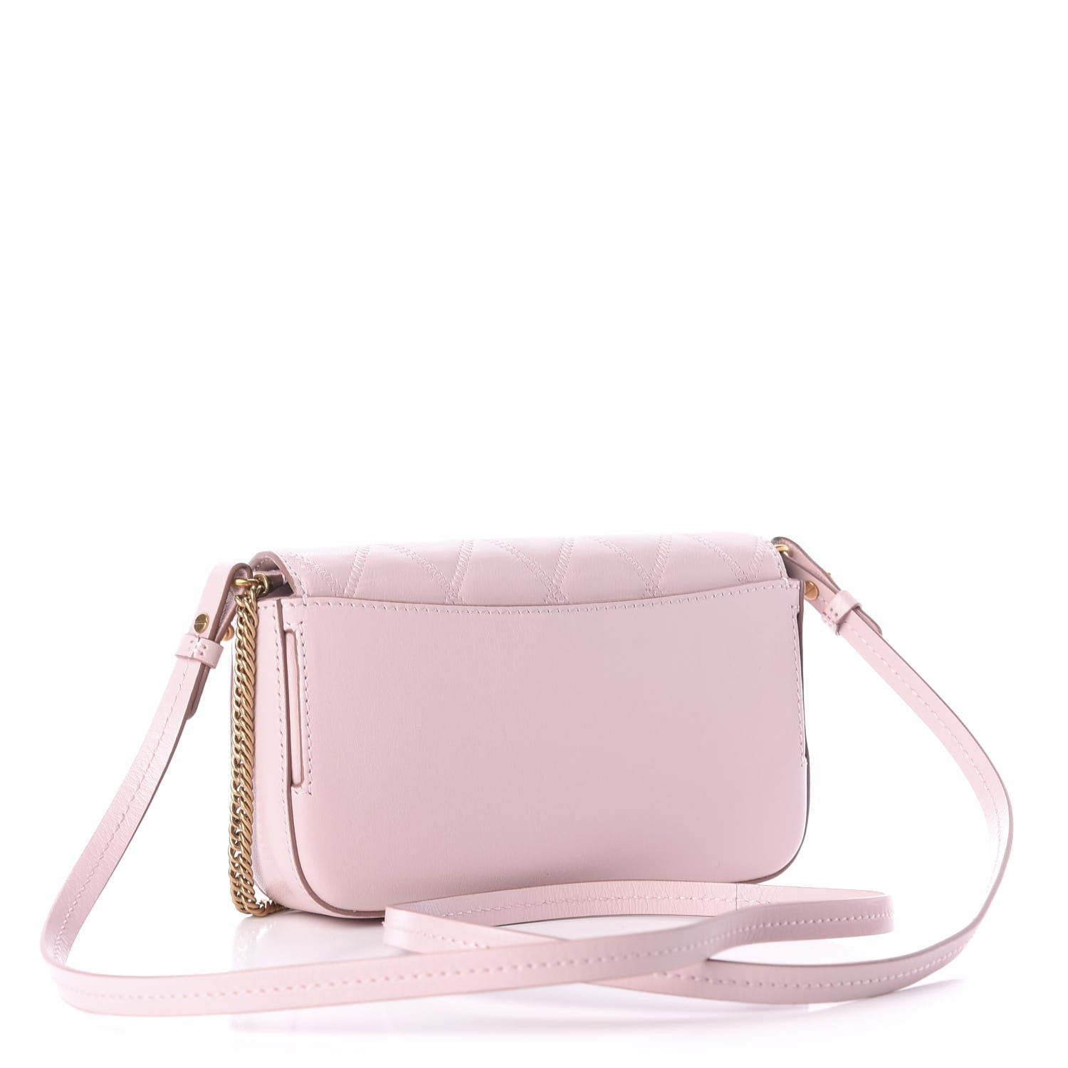 Givenchy Goatskin Quilted GV3 Mini Pocket Convertible Bag Pale Pink 3 of 9