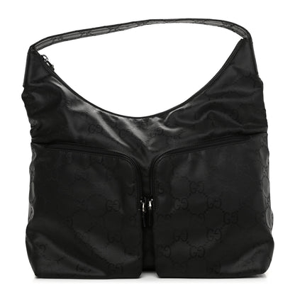 Gucci Nylon Monogram Hobo Black 1 of 9