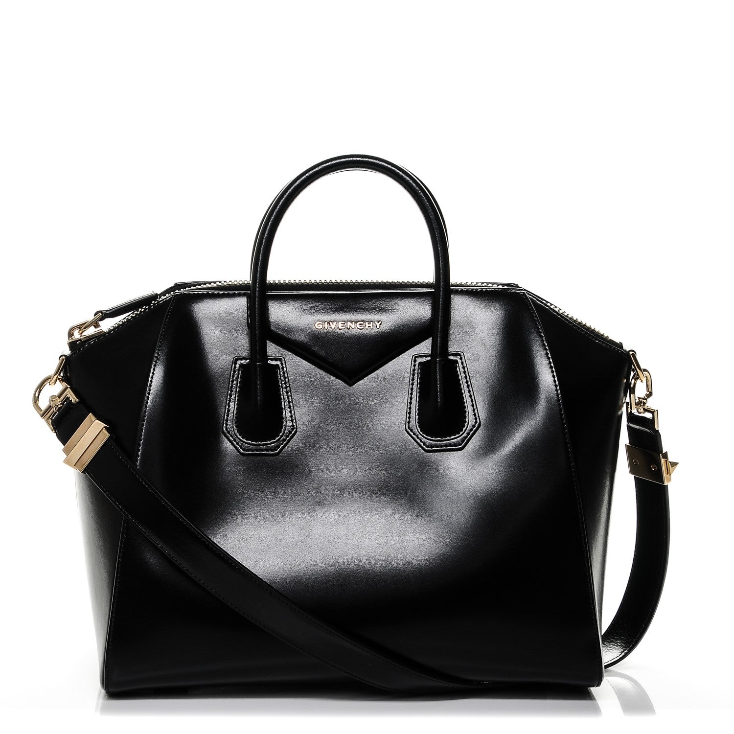 Givenchy Shiny Lord Calfskin Medium Antigona Black 1 of 6