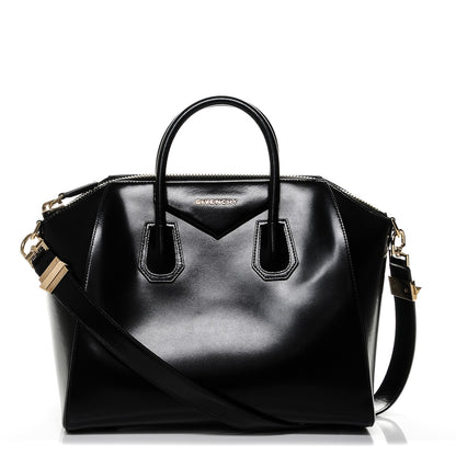Givenchy Shiny Lord Calfskin Medium Antigona Black 1 of 6