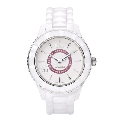 Christian Dior Stainless Steel Ceramic Pink Sapphire 38mm Dior VIII Automatic Watch White 1 of 7