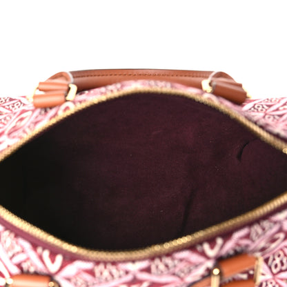 Louis Vuitton Jacquard Since 1854 Speedy Bandouliere 25 Bordeaux 5 of 8