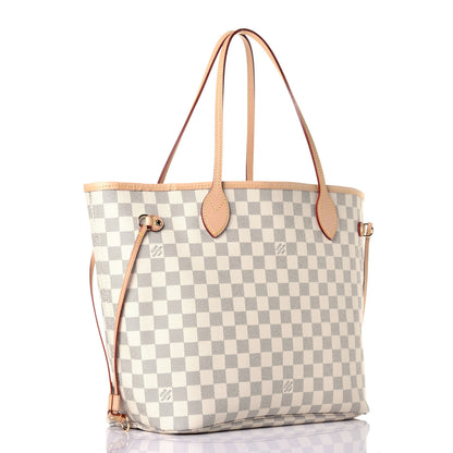 Louis Vuitton Damier Azur Neo Neverfull MM Rose Ballerine 3 of 8