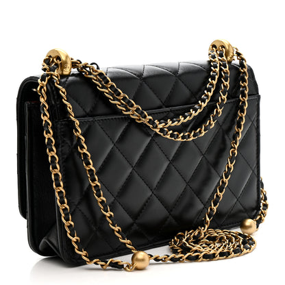 Chanel Calfskin Quilted Perfect Fit Wallet On Chain WOC Black 3 of 12