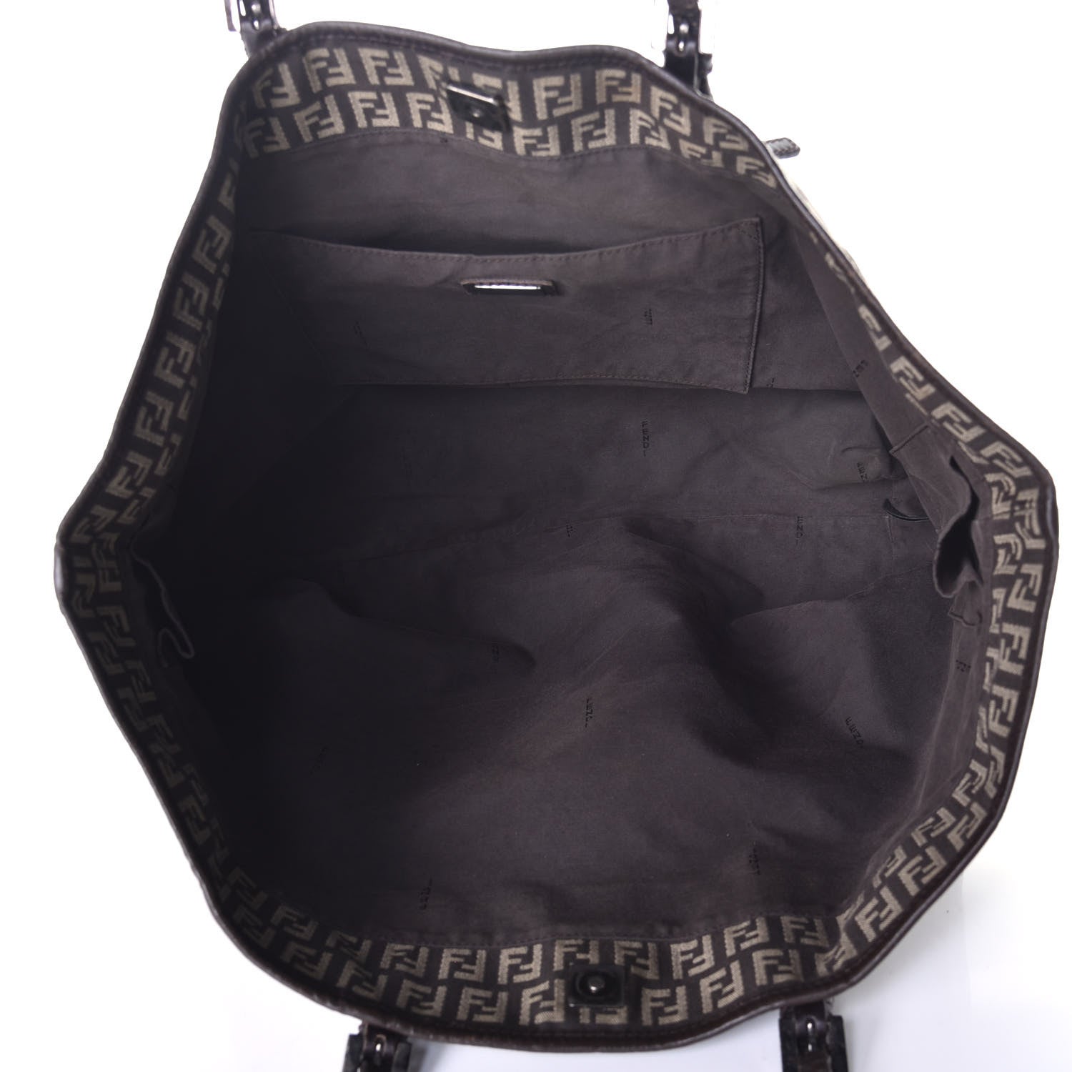 Fendi Zucchino Shopping Tote Tobacco Brown 5 of 8