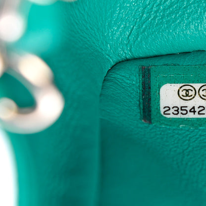 Chanel Caviar Quilted Mini Rectangular Flap Turquoise 6 of 10