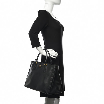 Prada Saffiano Lux Large Tote Black 2 of 10