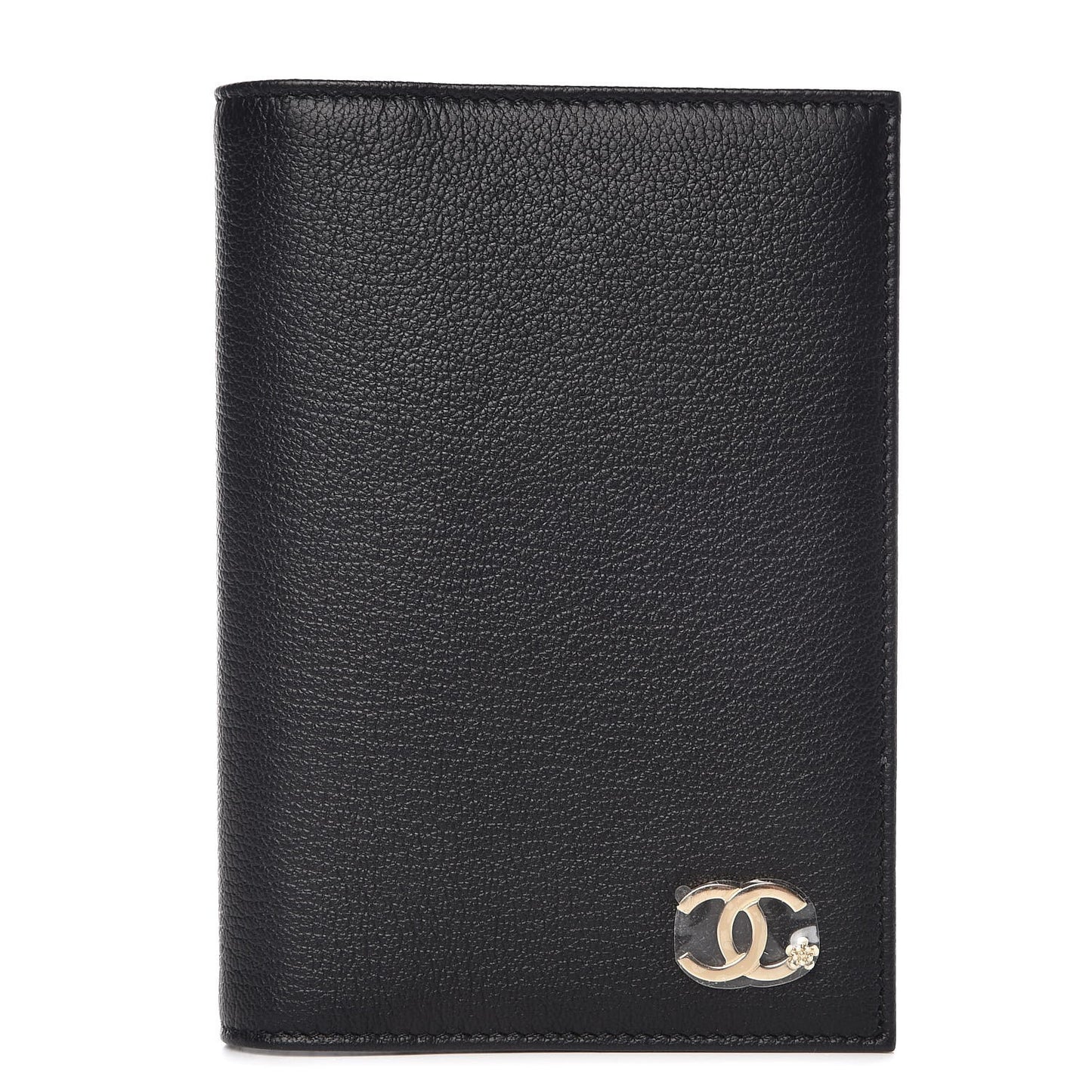 Goatskin Passport Holder Black