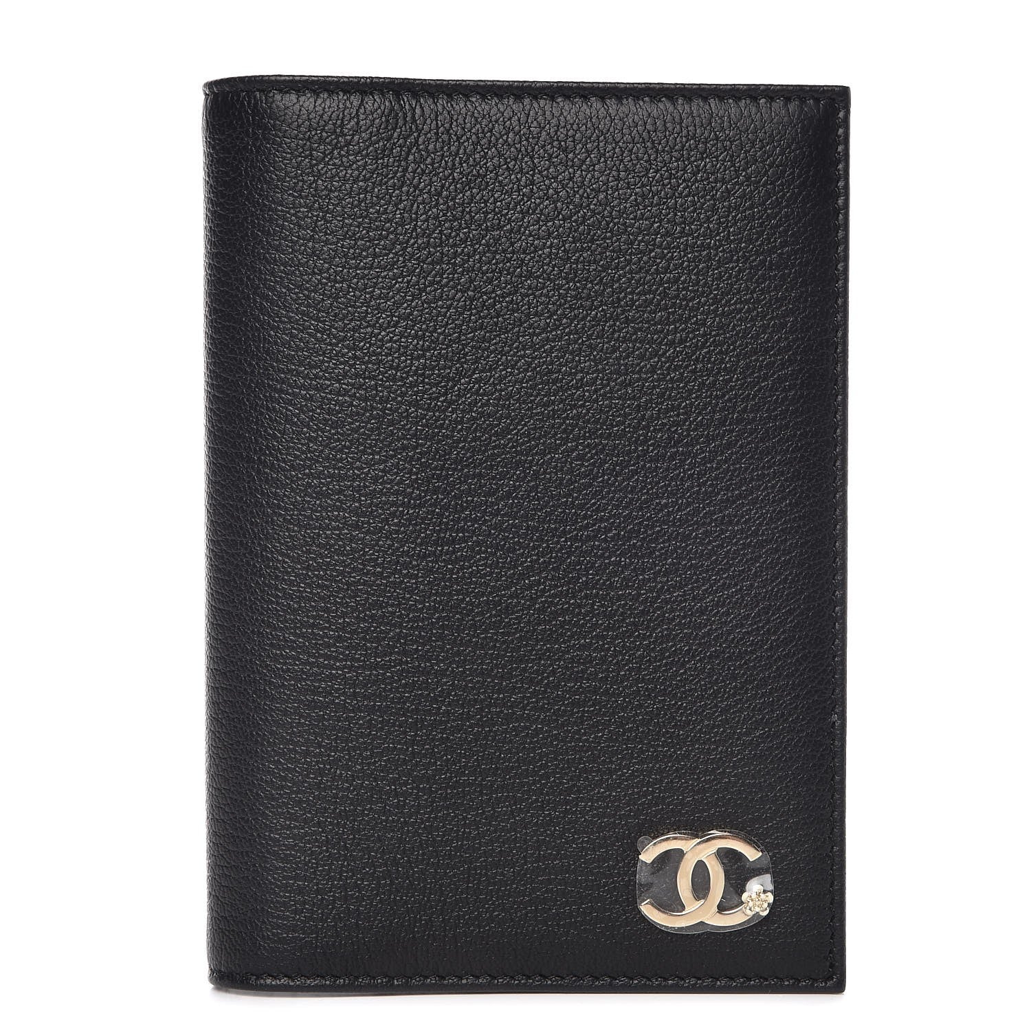 Chanel Goatskin Passport Holder Black 1 of 8