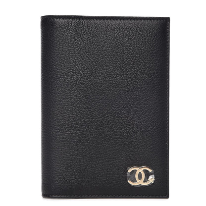 Chanel Goatskin Passport Holder Black 1 of 8