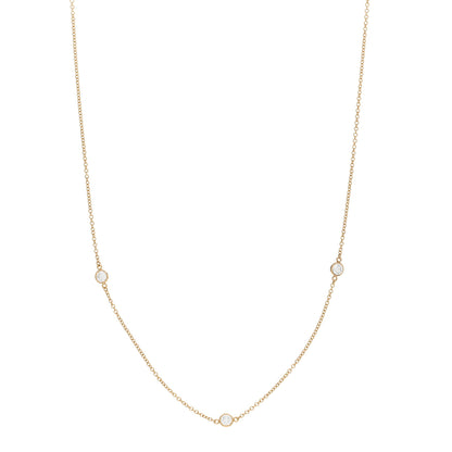 Tiffany 18K Yellow Gold Elsa Peretti Diamonds by the Yard 3 Station Necklace 1 of 5