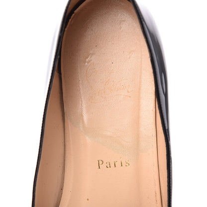Christian Louboutin Patent Croisette Peep Toe Flats 40 Black 10 of 14