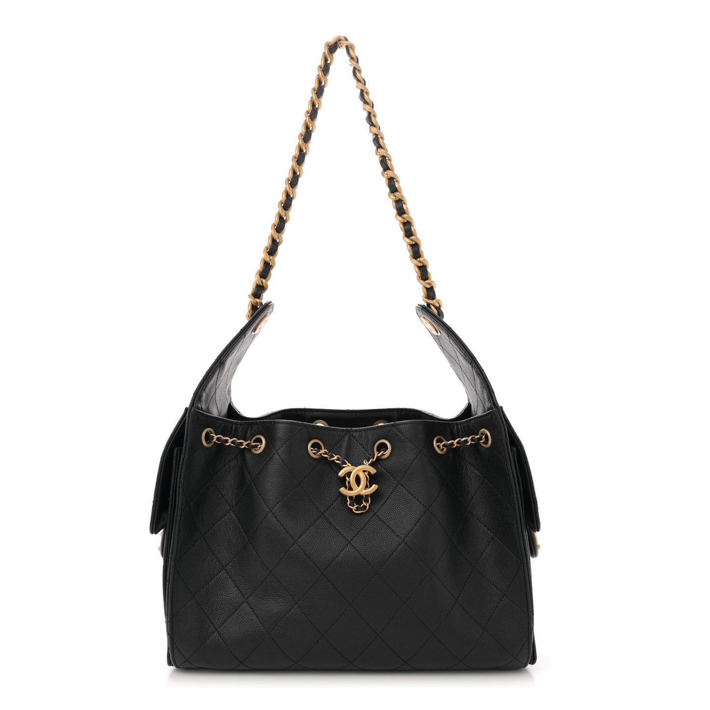 Caviar Quilted Small Chanel 25 Handbag Black