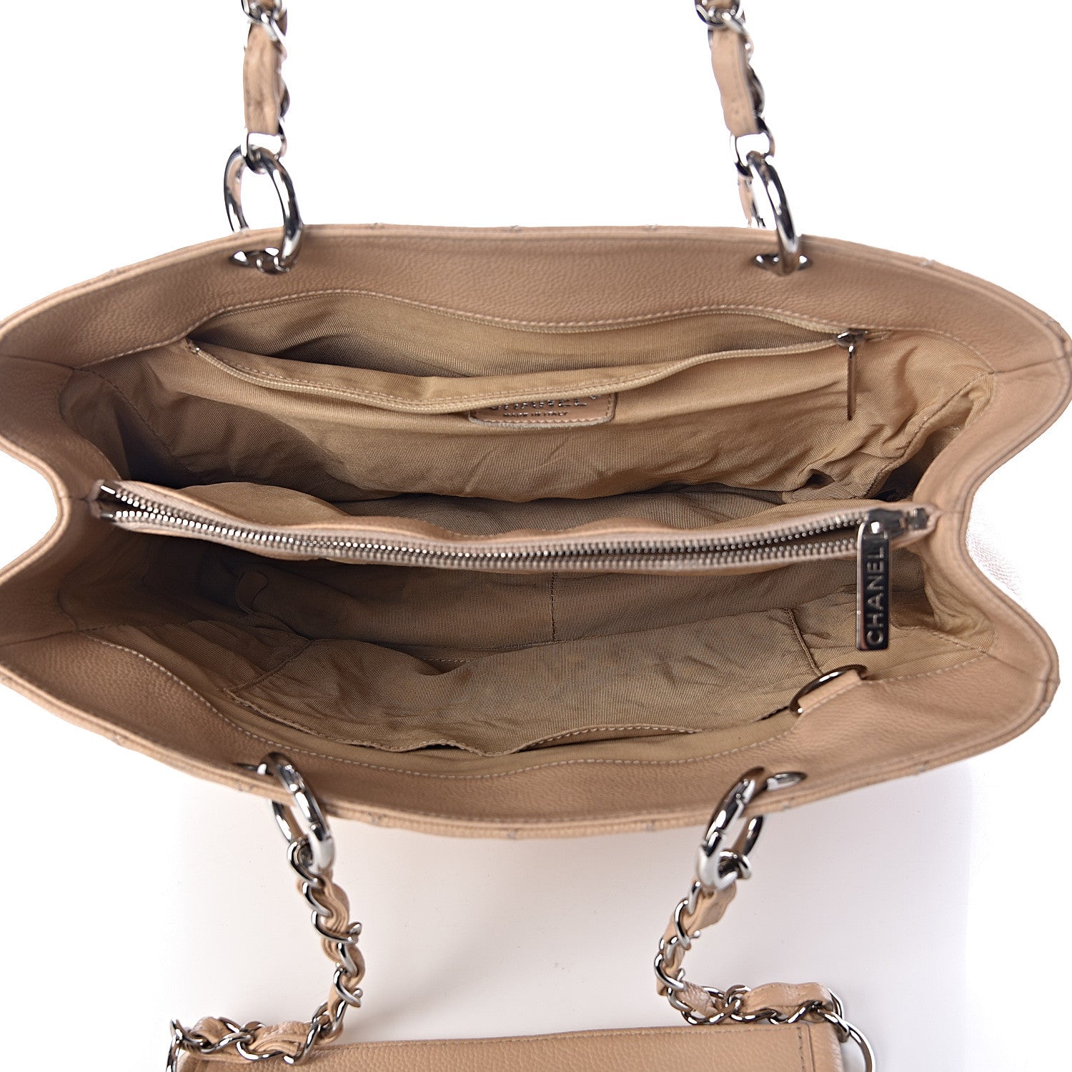 Chanel Caviar Quilted Grand Shopping Tote GST Beige Clair 5 of 10