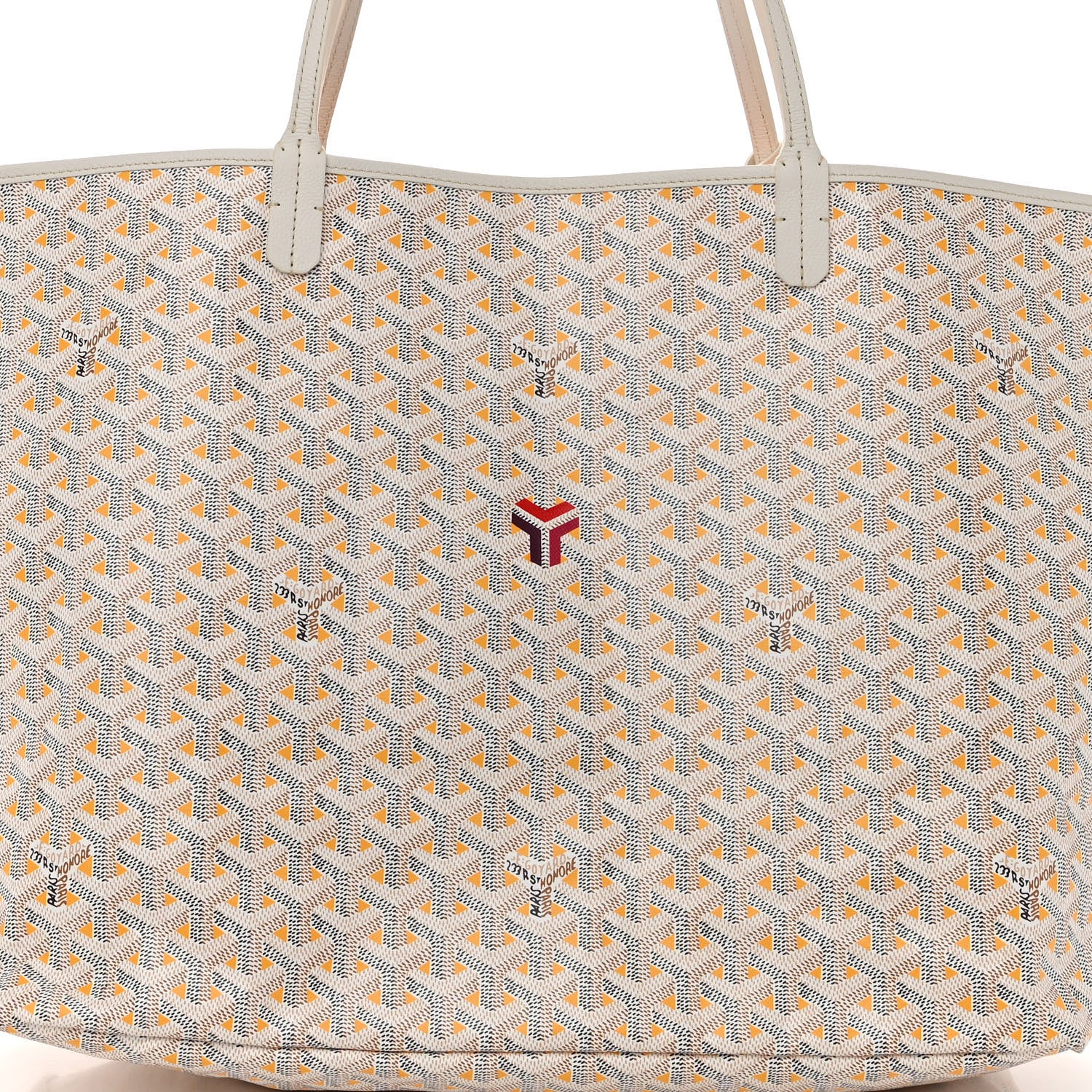 Goyard Goyardine Saint Louis Claire Voie GM White Yellow 9 of 12