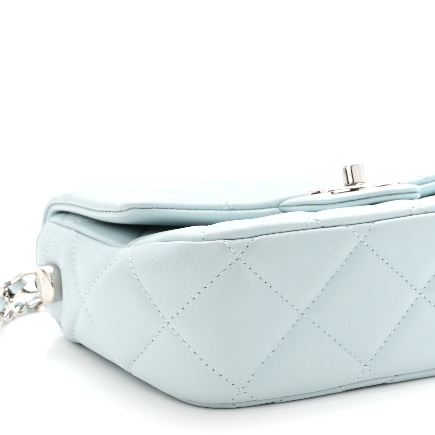 Lambskin Quilted Mini My Perfect Flap Light Blue