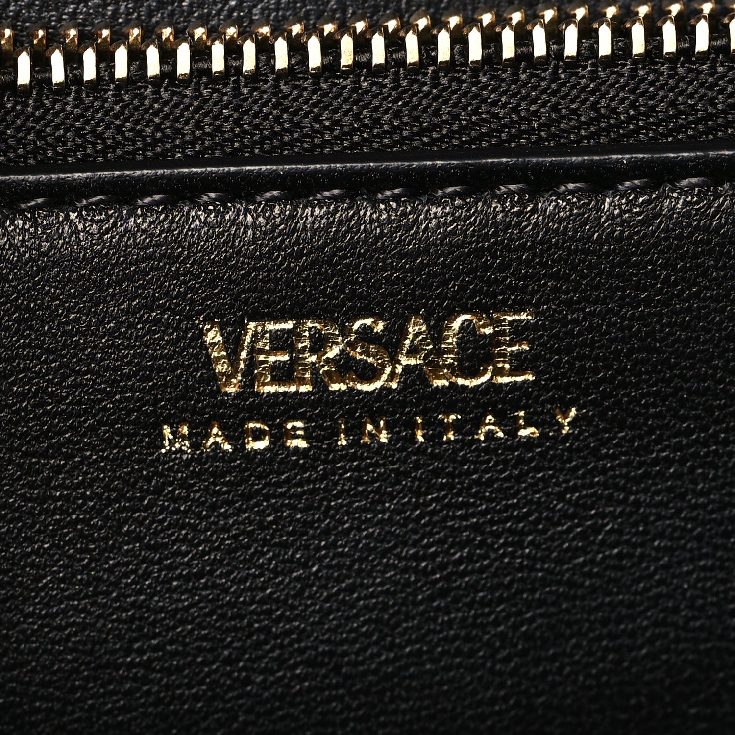 Versace Grained Calfskin La Medusa Chain Clutch Bag Brown 6 of 11