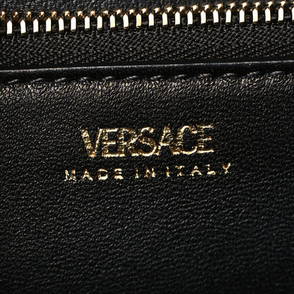 Versace Grained Calfskin La Medusa Chain Clutch Bag Brown 6 of 11