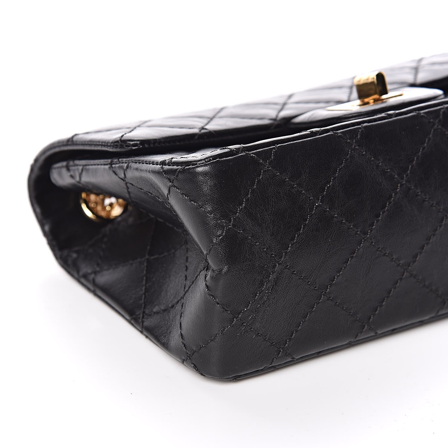 Chanel Aged Calfskin Quilted 2.55 Reissue Mini Flap Black 8 of 12