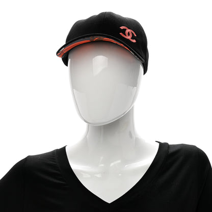 Chanel Cotton CC Cap Hat Black Coral 2 of 8