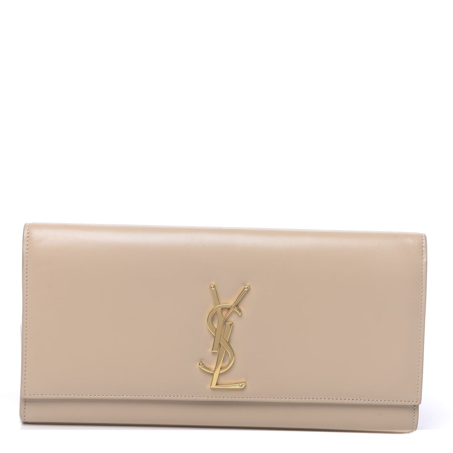 Smooth Calfskin Cassandre Clutch Nude Powder
