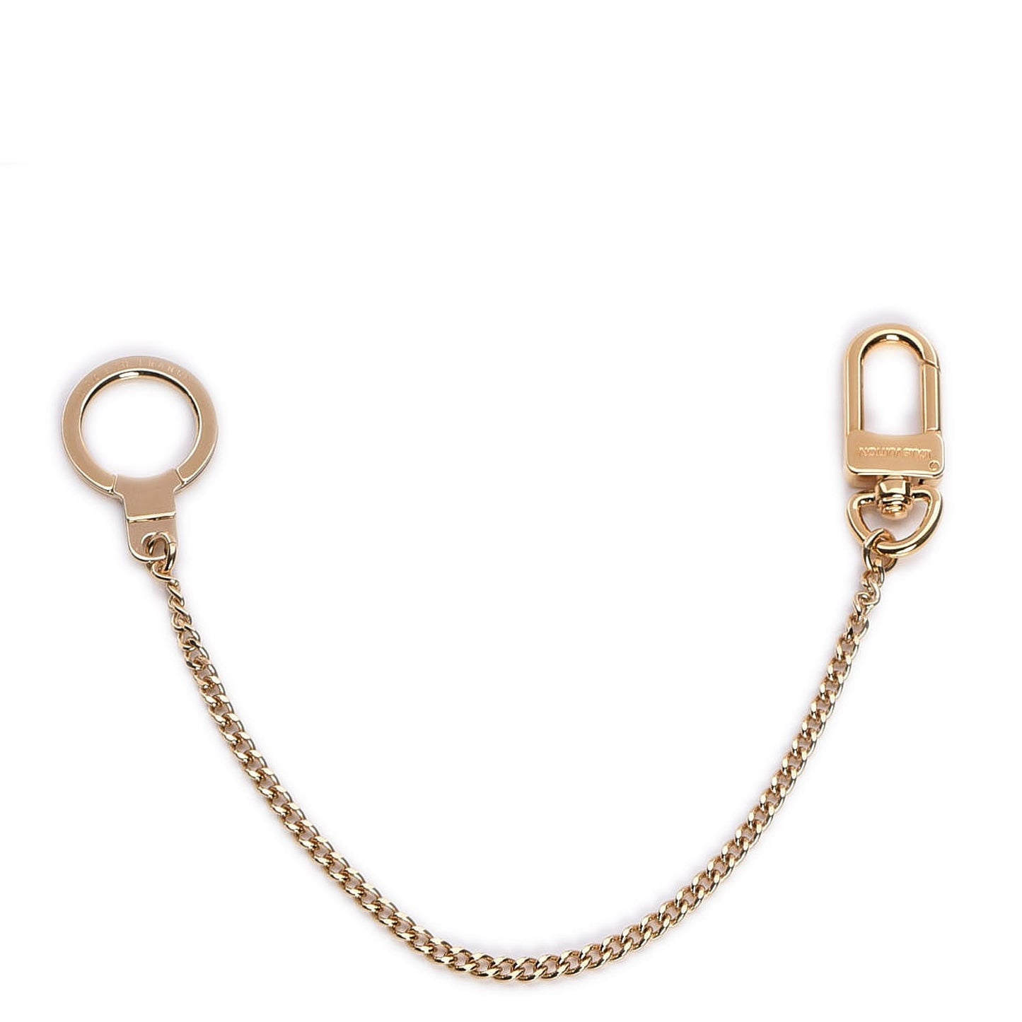 Metal Pochette Extender Key Ring Chain Gold