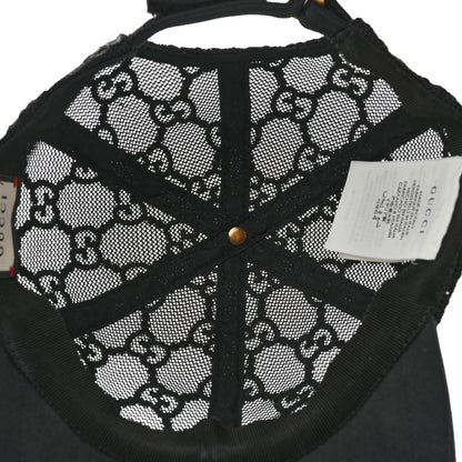 Gucci Mesh GG Monogram Embroidered Shivali Baseball Hat S 56 Black 7 of 10