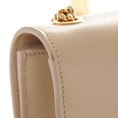 Saint Laurent Grain De Poudre Small Monogram Kate Satchel Nude Powder 7 of 9