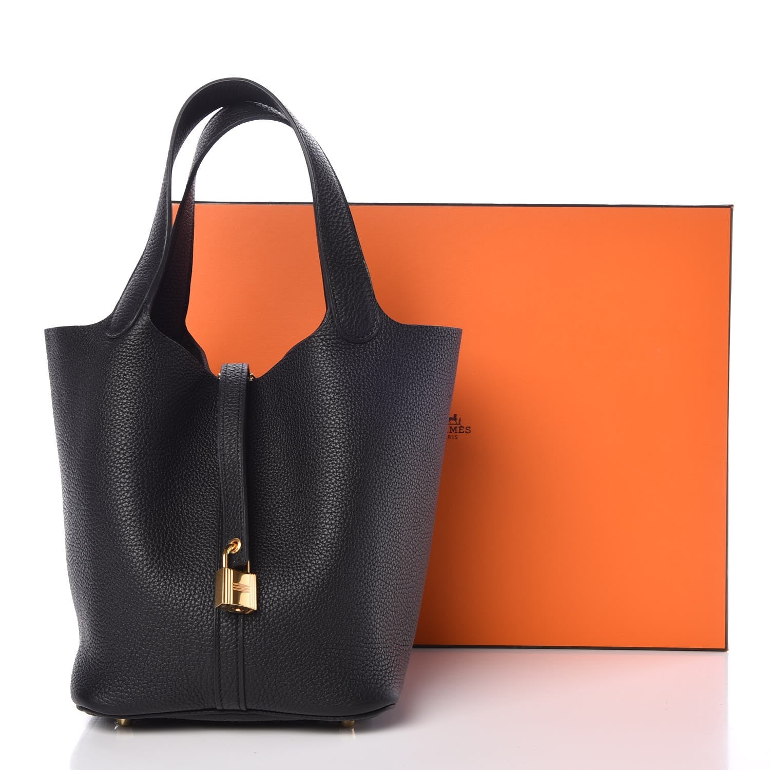 Hermes Taurillon Clemence Picotin Lock 22 MM Black 8 of 8