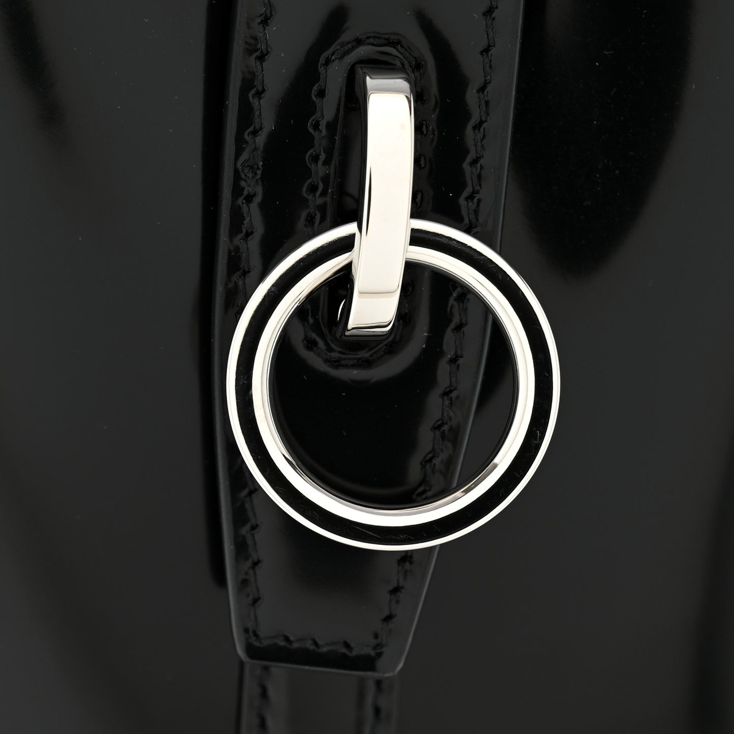 Patent Calfskin Le 37 Bucket Bag Black