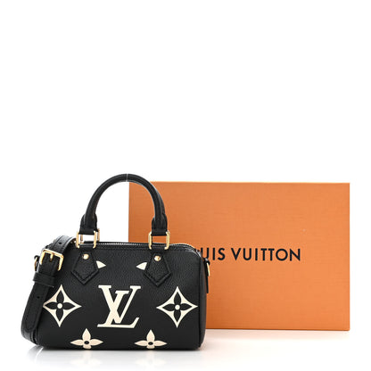 Louis Vuitton Empreinte Monogram Giant Nano Speedy Black Beige 10 of 10