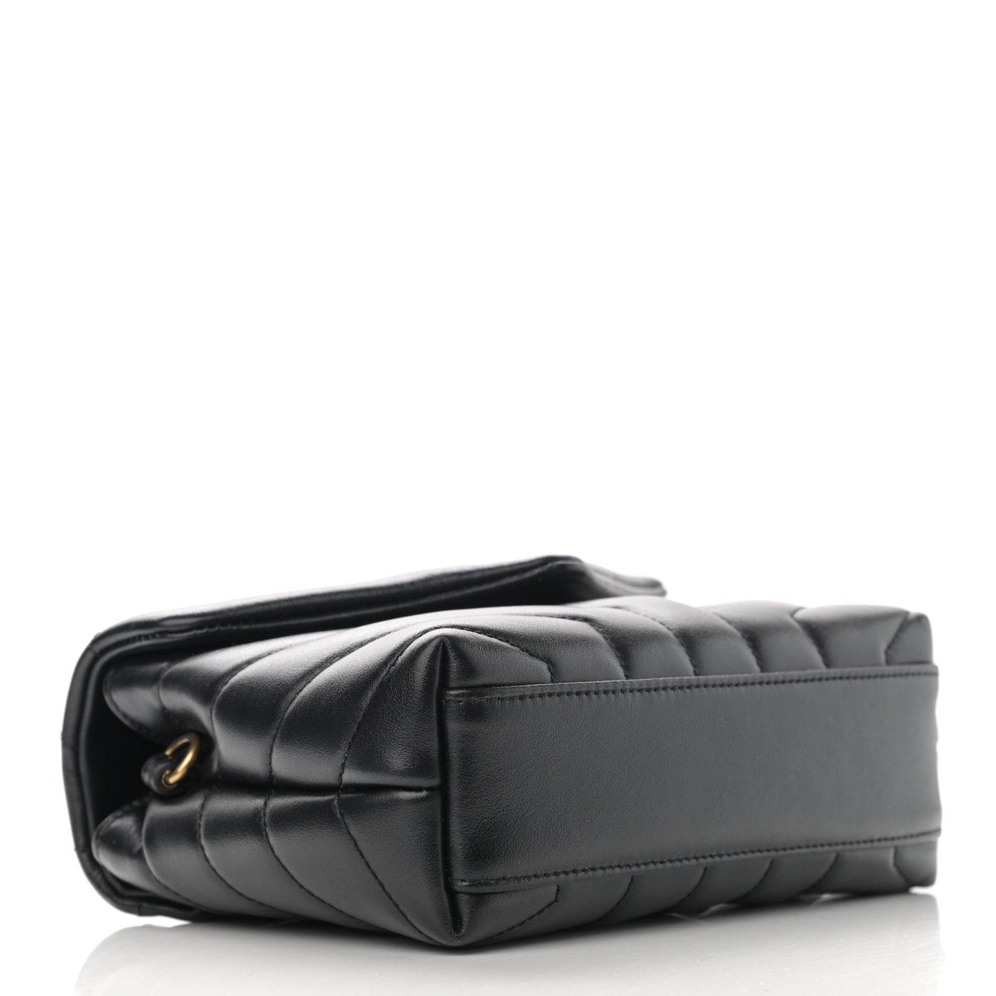 Calfskin Y Quilted Monogram Toy Loulou Crossbody Bag Black