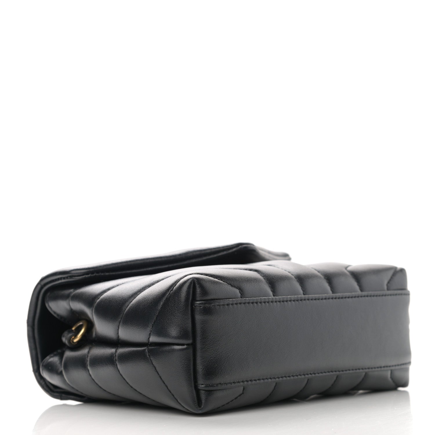Saint Laurent Calfskin Y Quilted Monogram Toy Loulou Crossbody Bag Black 4 of 12