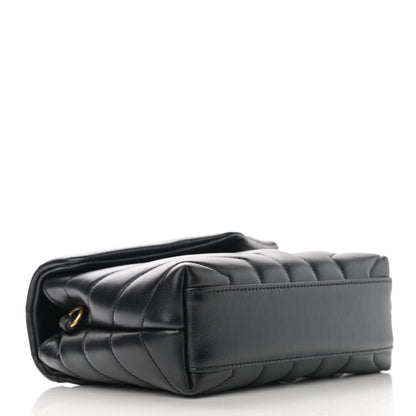 Saint Laurent Calfskin Y Quilted Monogram Toy Loulou Crossbody Bag Black 4 of 12