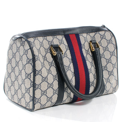 Gucci Monogram Vintage Web Boston Navy 3 of 7