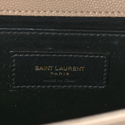 Saint Laurent Grain De Poudre Medium Monogram Kate Satchel Dark Beige 6 of 8