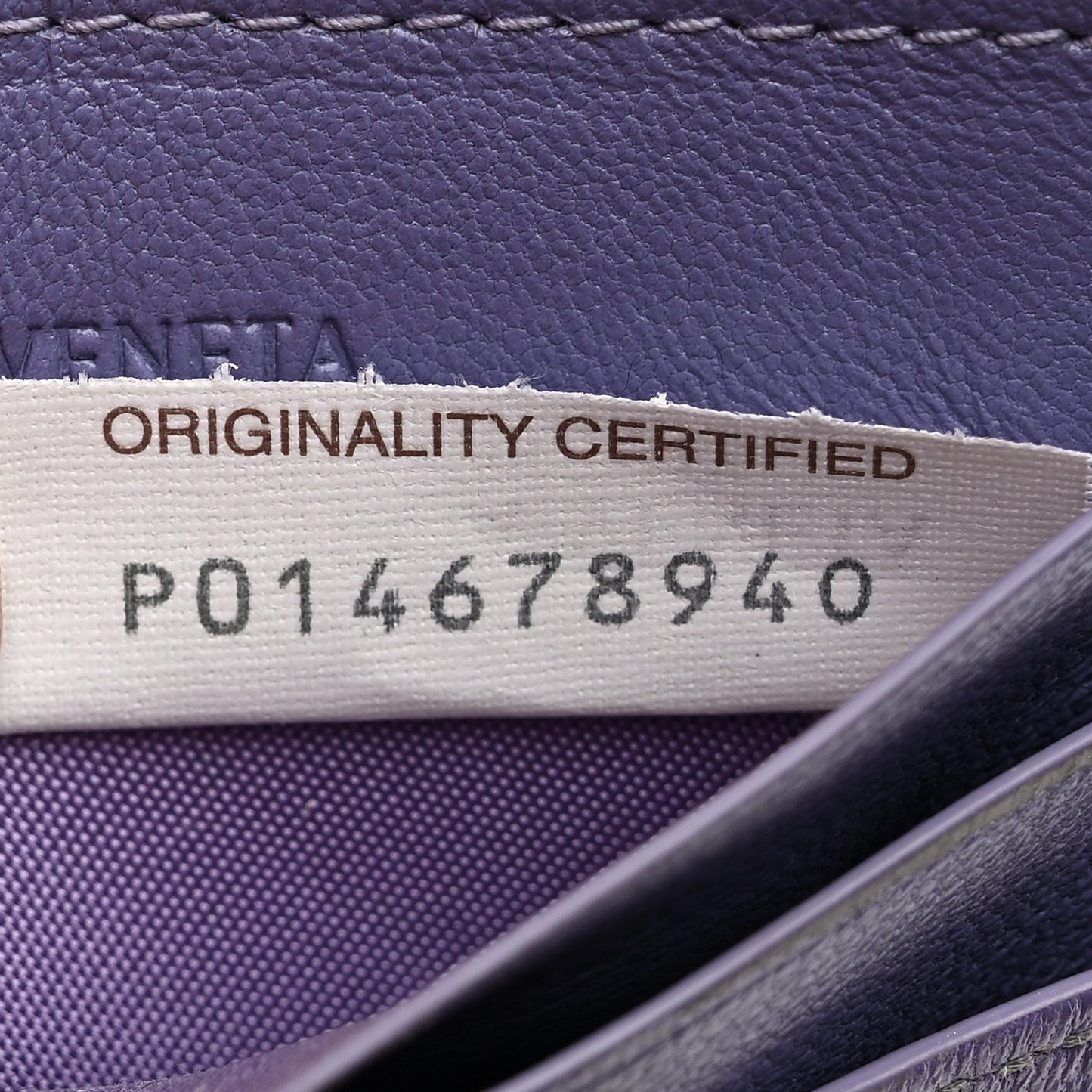 Nappa Intrecciato Card Holder Purple