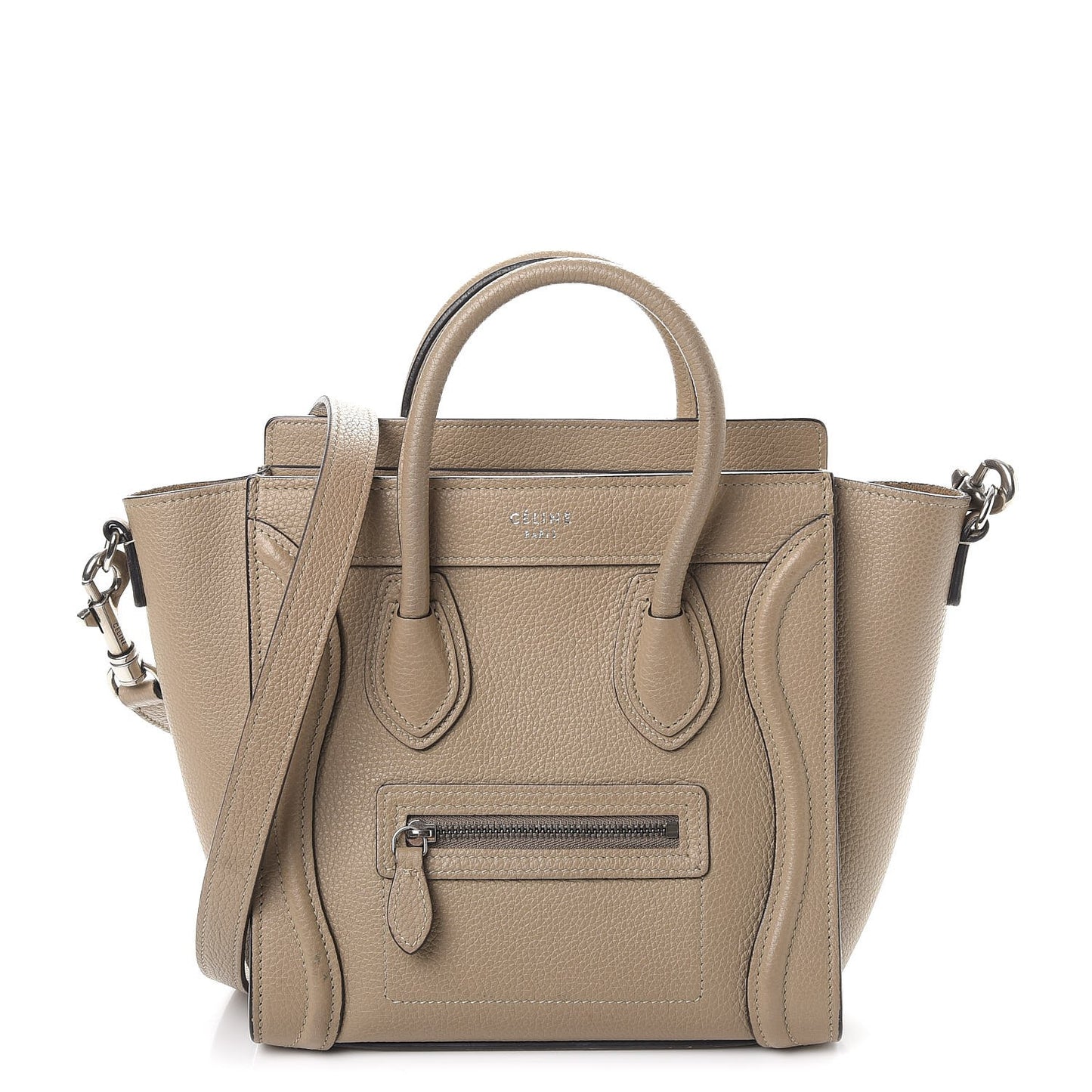 Drummed Calfskin Nano Luggage Dune