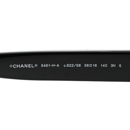 Chanel Acetate Pearl Cat Eye CC Sunglasses 5481-H-A Black 5 of 8