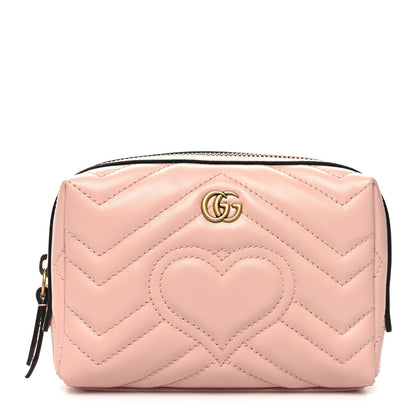 Gucci Calfskin Matelasse GG Marmont Cosmetic Case Perfect Pink 1 of 11