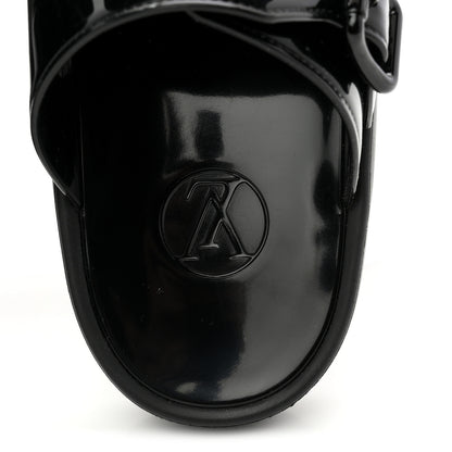 Louis Vuitton Monogram Sunbath Flat Mule Sandals 38 Black 8 of 9