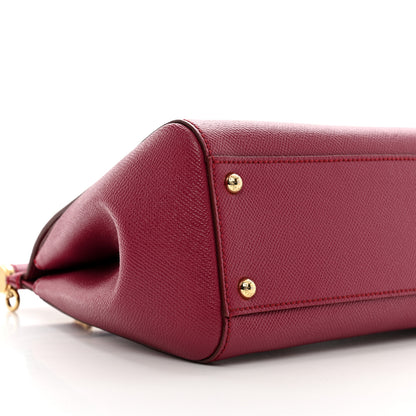 Dolce & Gabbana Dauphine Medium Miss Sicily Satchel Dark Red 8 of 9