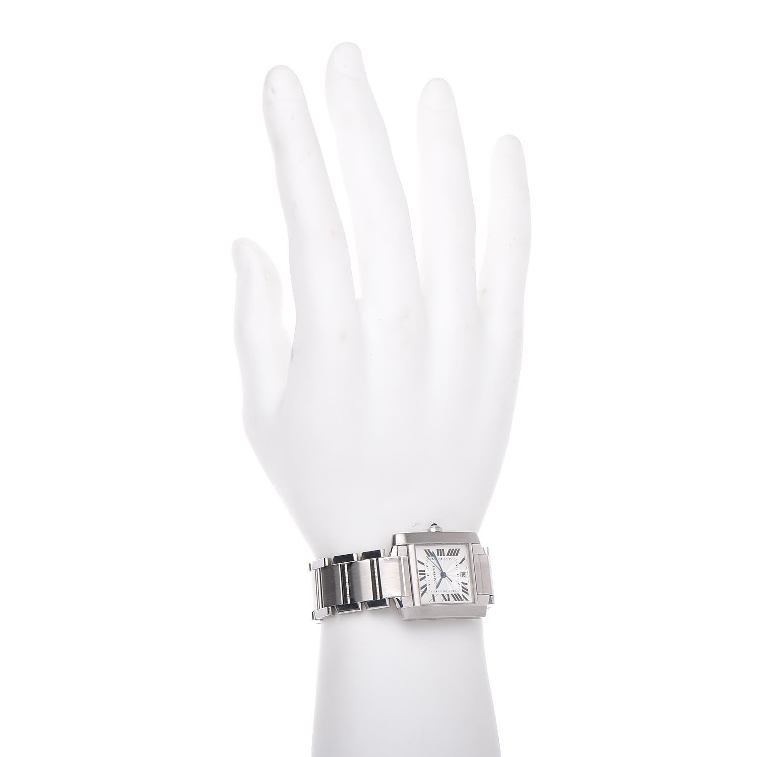 Cartier Stainless Steel 28mm Tank Francaise Automatic Watch 2 of 6