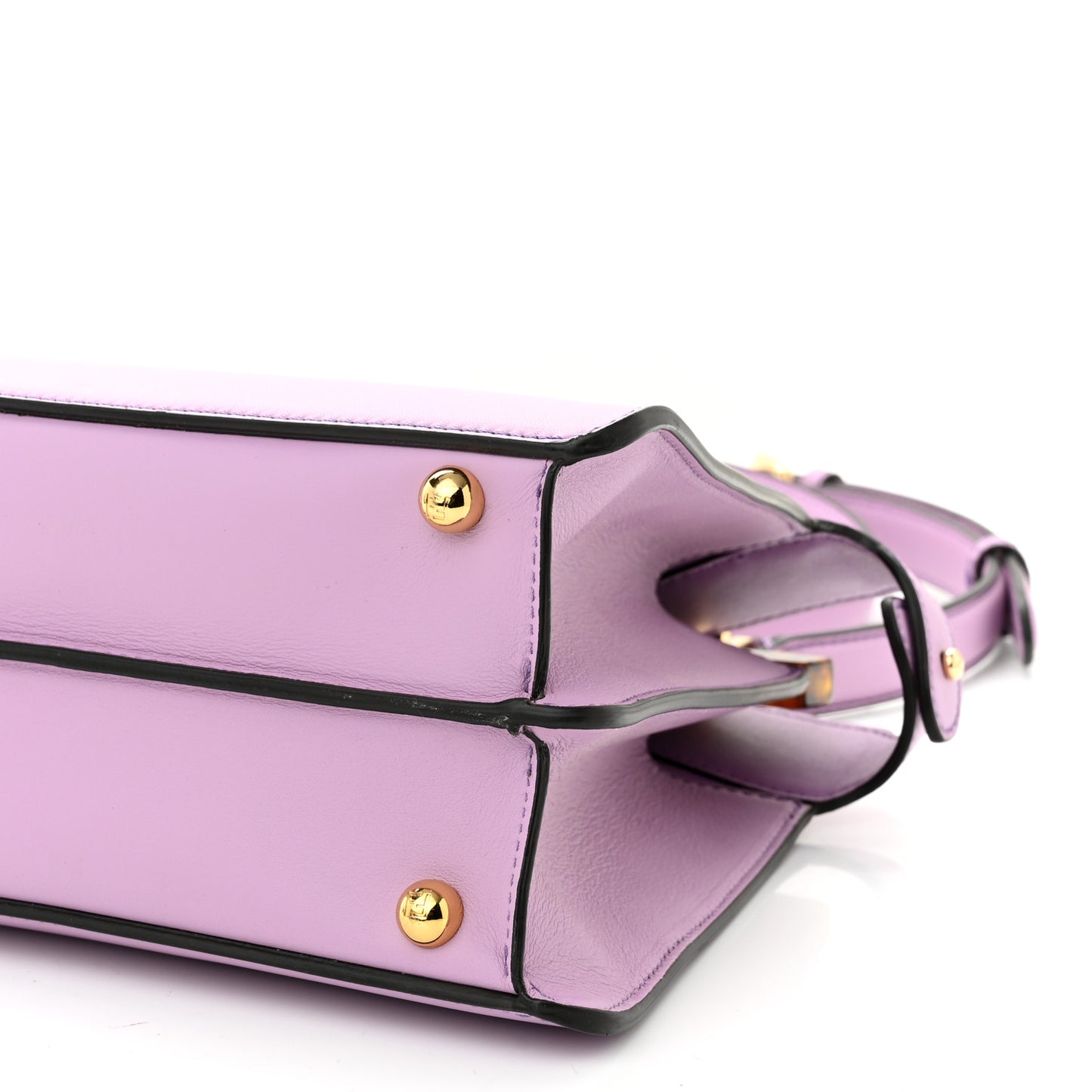 Vitello Seta Shiny Nappa Plexiglass Small Peekaboo I SEE U Satchel Violetta