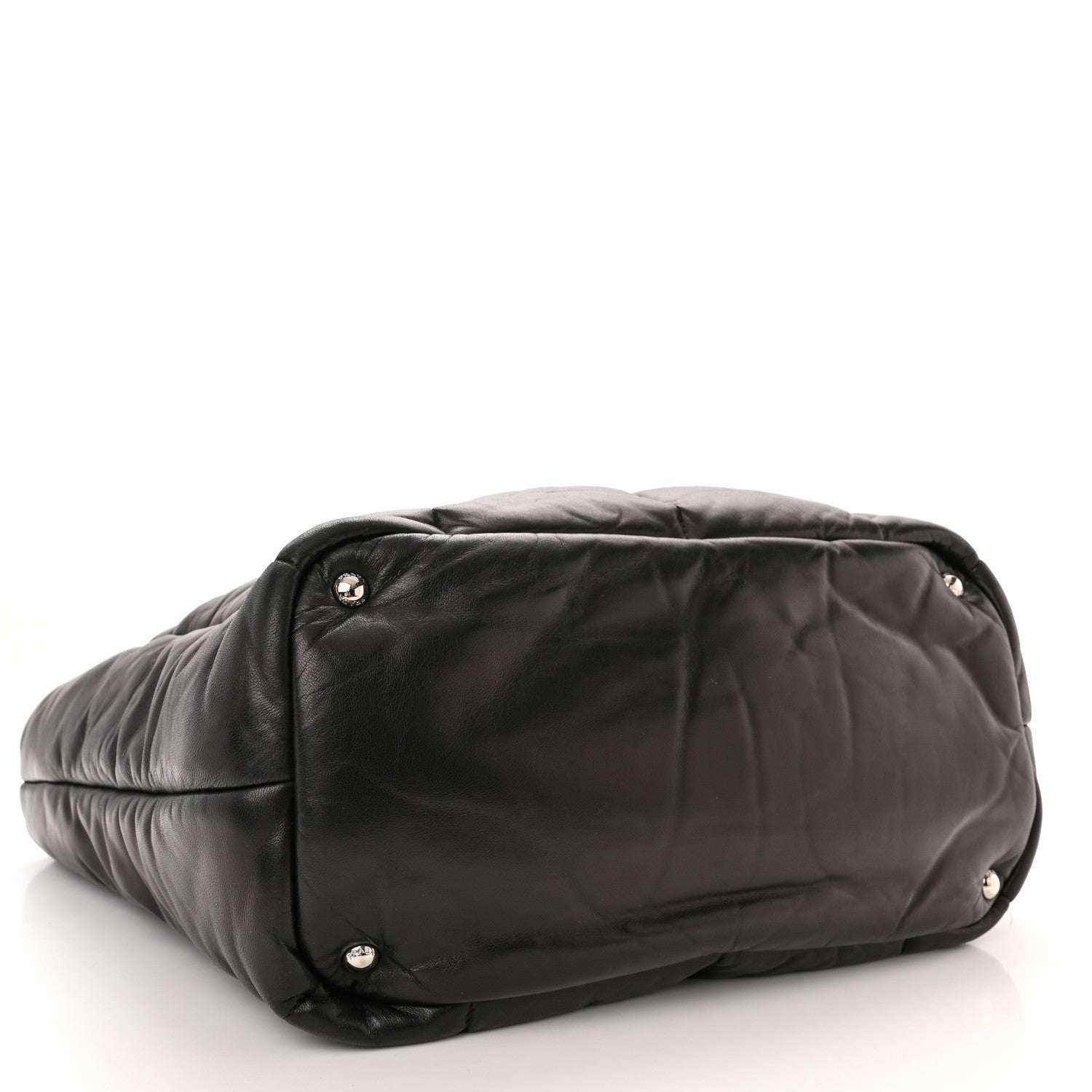 Prada Nappa Bomber North South Tote Black 4 of 9