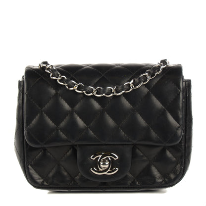 Chanel Lambskin Quilted Mini Square Flap Black 1 of 8