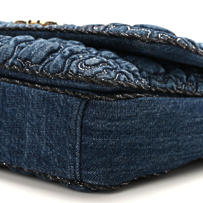 Salvatore Ferragamo Denim Quilted Gancini Flap Bag Blue 9 of 9